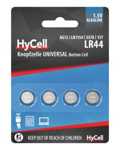 Alkaline Coin cells LR44 / LR1154 / AG13
