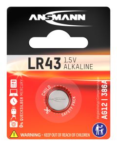 Alkaline Coin cell LR43 / LR1142 / AG12