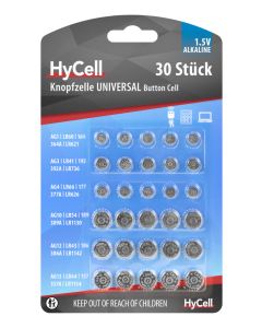 Alkaline button cell set 30 pcs.