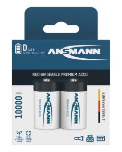  NiMH Rechargeable battery D / HR20 type 10000 (min. 9300 mAh) maxE 2 pcs.
