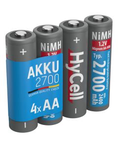 NiMH rechargeable battery AA / HR6 type 2700 (min. 2400 mAh) 4pcs.