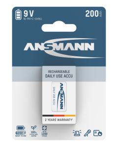  NiMH Rechargeable battery 9V block / 6F22 200 mAh maxE 1 pcs.